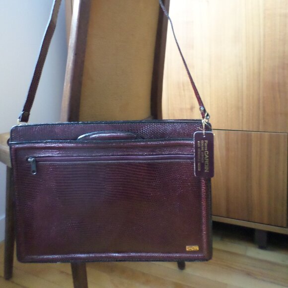 Authentic Pierre Cardin Patent Leather briefcase New Condition With Tags - Picture 2 of 4